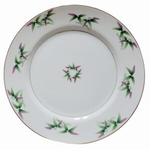 Harmony House Mandarin Dinner Plate 10.5 Fine China Japan Purple Bamboo